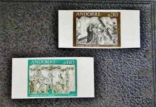 Nystamps French Andorra Stamp Og Nh Imperf Proof €80