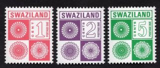 Swaziland 1977 Complete Set Of Stamps Mi 13 - 15 Porto Mnh Cv=5€