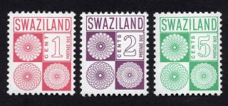 Swaziland 1971 Complete Set Of Stamps Mi 10 - 12 Porto Mnh Cv=5€