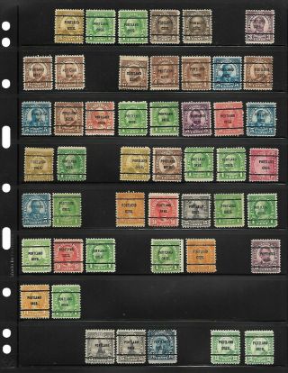 A Two Sided Vario Page Loaded With 84 Oregon Local And Bureau Precancels