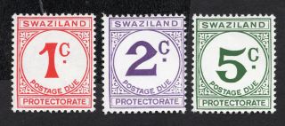 Swaziland 1961 Complete Set Of Stamps Mi 7 - 9 Porto Mnh