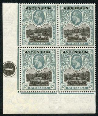 Ascension Sg4 2d Black And Grey U/m Plate Block Of Four