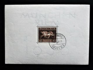 Germany - 1936 Block 4 Brown Bonds Dresden Postmark -
