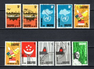 Singapore 1969 Definitives 150th Anniv Of Founding Complete Set Of Stamps