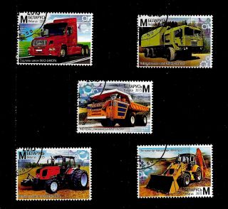 2015 Belarus Full Set Of 5 Stamps Featuring Belarus Machinery That Are