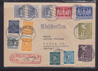 1948 German Cover Registered Furth