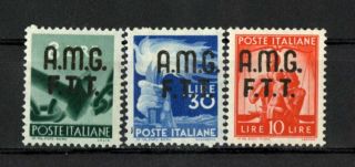 Trieste A Stamps 15 - 17 Vf Og Lh H