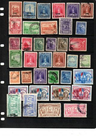 A Selection Of Stamps From Paraguay