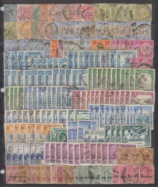 A4839: Earlier Jamaica Stamp Lot,  Used; Cv $1100
