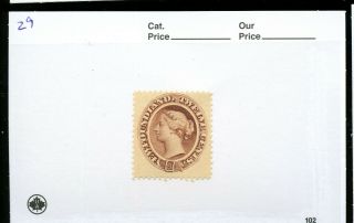 Newfoundland Stamp 29 12 Cent Brown Hinged Co70