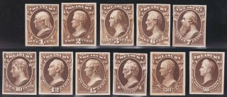 Us O72p4 - O82p4 Treasury Department Official Card Proofs Vf - Xf Scv $115 (- 007)
