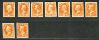 Us Sc O1p4 - O9p4 M/nh/vf,  Agriculture Dept Plate Proof On Card,  Cv.  $90