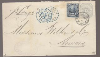Argentina - Old Cover To Belgium 1892 - Very Good - Arrival Cancel