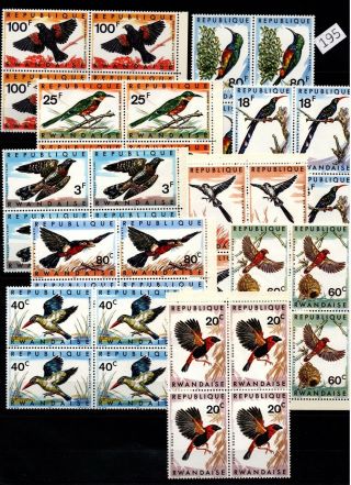 /// 4x Rwanda - Mnh - Nature - Birds - 1967 -