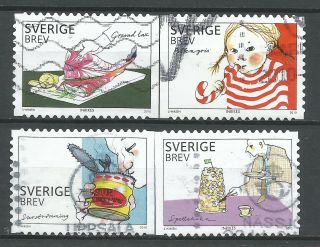 ˳˳ ҉ ˳˳sw32 Sweden Sverige Complete Set 2010 Different Children Cartoons Food