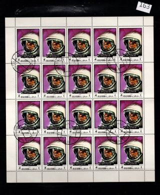 /// 20x Ras Al Khaima - Cto - Space - Astronaut - Gagarin - Russia - Full Sheet