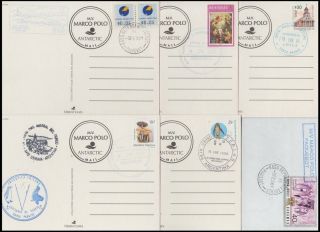 Argentina / Chile 1996 Marco Polo Antarctic Postcards (x5)