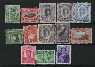 Tonga 1942 - 1950 Queen Scenes Sets Selection Mnh £69