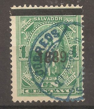 El Salvador - 1889 - Y&t Nr.  22 - Green - 1 Cent Stamp