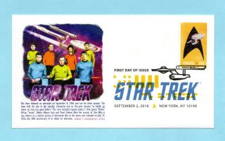 U.  S.  Fdc 5132 The Star Trek Enterprise Insignia From 50th Anniversary Of Show