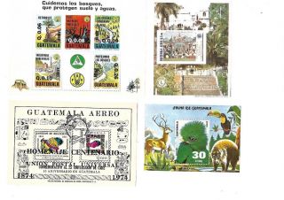 Guatemala: 1985; 1990,  4 Souvenir Sheets Different,  Mnh,  Ebg106