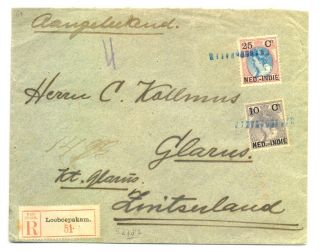 Dutch Indies Ned Indie 1902 Reg - Cv = Loeboepakam =to Switzerland Fine