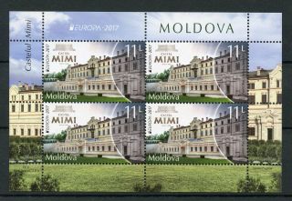 Moldova 2017 Mnh Castel Mimi Castles Europa 4v M/s Architecture Stamps