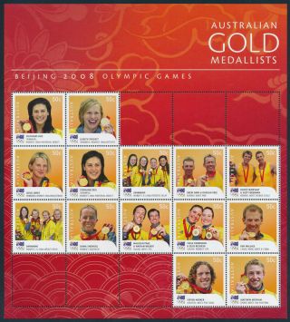 Australia - Beijing Olympic Games Sports Sheet Winners (2008)
