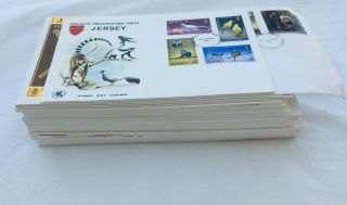 Job Lot X 78 First Day Covers Jersey Assorted Collectable 1971 - 1999 Fdc 265