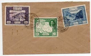 1940´s Per Sia Middle East Airmail Cover To Great Britain,  Franking