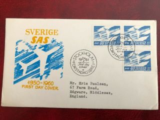 Sweden,  1960 Douglas Dc - 8 Set On Illustrated Fdc With Perf Varieties