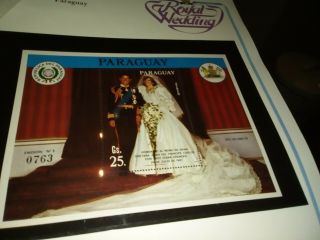 Royalty Mnh 1981 Royal Wedding Paraguay Large Sheetlet 2nd Issue