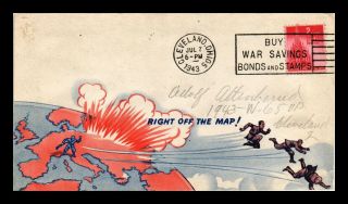 Dr Jim Stamps Us Military Wwii Cachet Cover Slogan Cancel Pencil Addressed