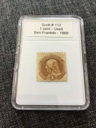 Scott 112 & 123 Ben Franklin 1 Cent Stamps,  Set Of 4 2