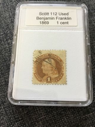 Scott 112 & 123 Ben Franklin 1 Cent Stamps,  Set Of 4 3