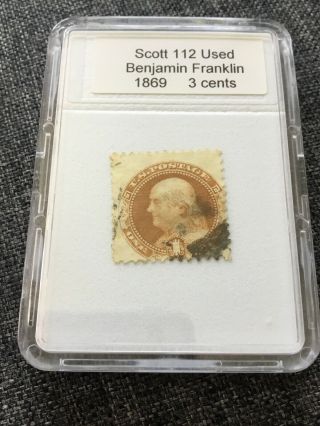 Scott 112 & 123 Ben Franklin 1 Cent Stamps,  Set Of 4 4