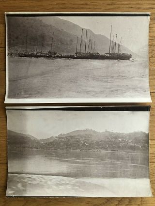 2 X China Old Photo River Ye Tau Wan Hsien Chungking Yangtse Expedition