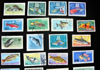 Thematic Stamps.  ' Fish ' 23 stamps. 2