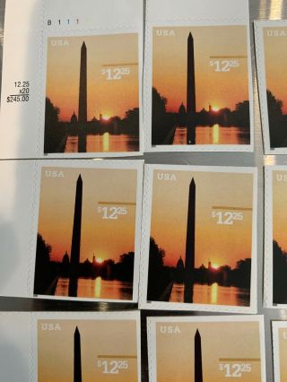 (12) SCOTT 3473 $12.  25 Washington Monument Postage Stamp MNH 2