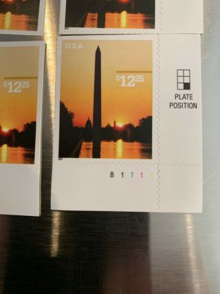 (12) SCOTT 3473 $12.  25 Washington Monument Postage Stamp MNH 8