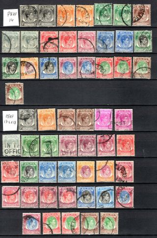 Singapore Malaya Straits Settlements 1948 Kgvi Selection Of Stamps