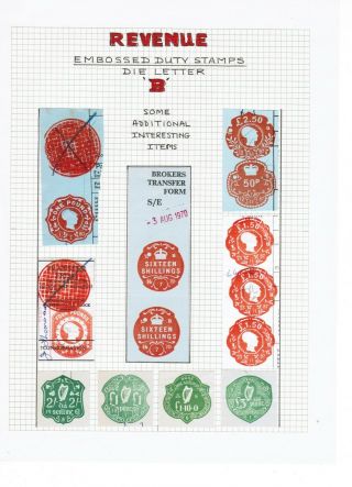 Embossed Revenue Duty Stamps Of Great Britain & Ireland