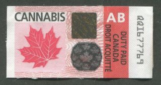 Canada Revenue Alberta Cannabis Duty Paid Stamp -