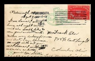 Dr Jim Stamps Us Parcel Post Portsmouth Ohio Postcard 1913