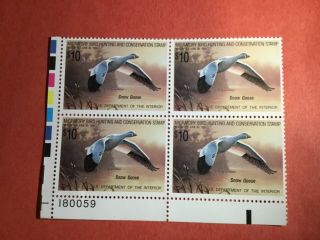 1989 Snow Geese Duck Stamps Set Of 4