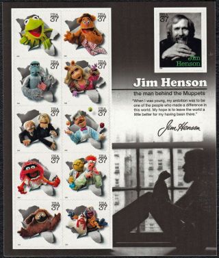 Us Stamps 3944 A - K - Jim Henson & Muppets - Mnh - Pane Of 11 - 2005 - B9329