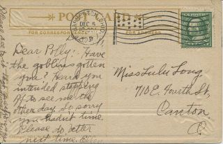 Barberton Ohio 1911 Flag Cancel On Postcard Did You Receive My Letter Joke Form