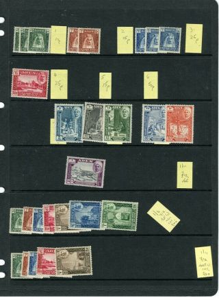 Aden; 1938 - 40s Early Gvi Issues Useful Small Stock Lot