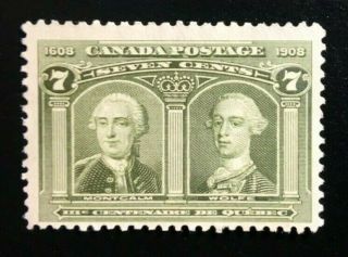 Canada 100 F Mng,  Quebec Tercentenary Issue - Montcalm & Wolfe Stamp 1908 (1)