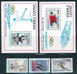 Sierra Leone - Albertville Olympic Games Mnh Sports Set (1992)